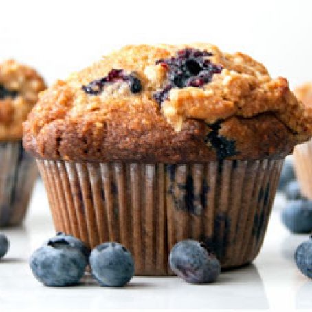 Blueberry Banana Muffins (Vegan/Sugar-free/Oil-free)