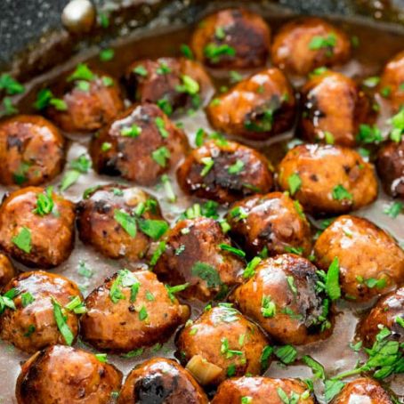 Salisbury Steak Meatballs with Gravy