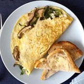 Wild Mushroom and Goat Cheese Omelets