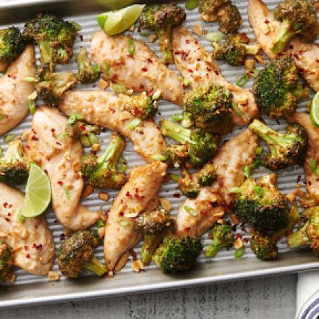 Peanut Chicken Sheet-Pan Dinner