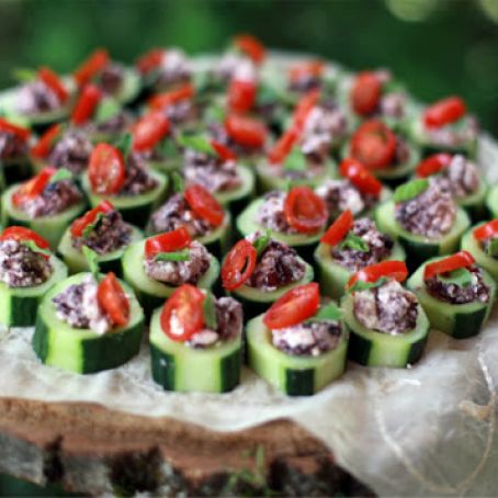 Bite-Sized Greek Salads