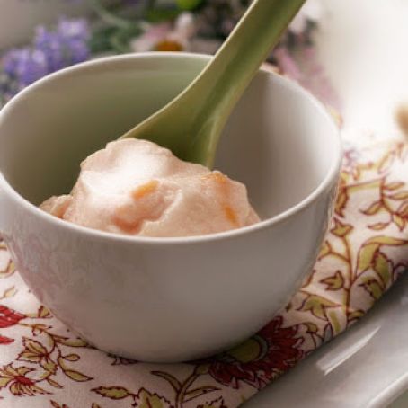 ice cream - Nectarine Ice Cream with Coconut Milk