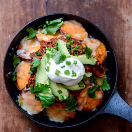 Sweet Potato Chili Cheese Fries