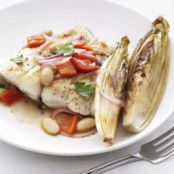Halibut with Tuscan Beans and Endive