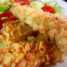 POTATO CHIP COATED OVEN FRIED CHICKEN