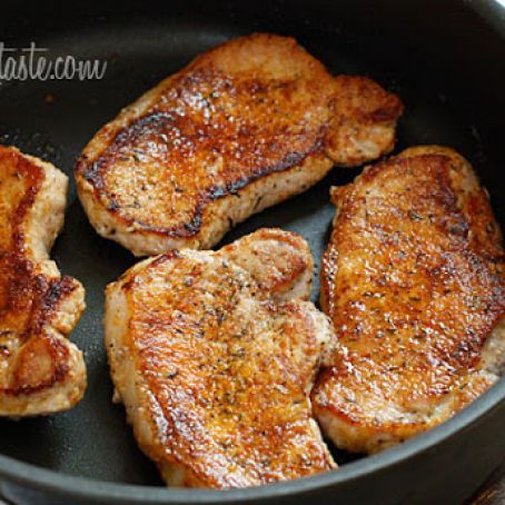 Pork Chops and Applesauce by SkinnyTaste