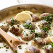 CREAMY LEMON CHICKEN PICCATA MEATBALLS