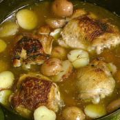 Chew:  Mario Batali's Braised Chicken with Potatoes and Tarragon