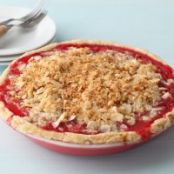 Rhubarb and Strawberry Pie with Almond Crumb Topping