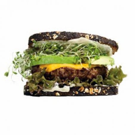 Cheddar, Avocado & Sprouts Burger