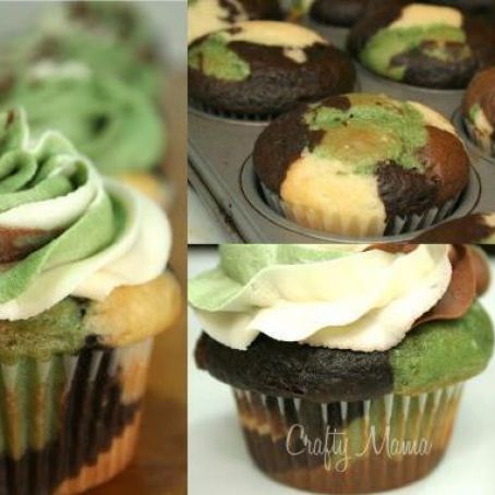 CAMOFLAGE CUPCAKES