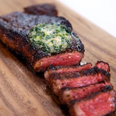 Michael Symon's Strip Steak with Compound Butter