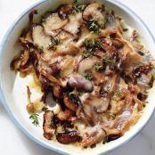 Taleggio-and-Roasted-Mushroom Crostini