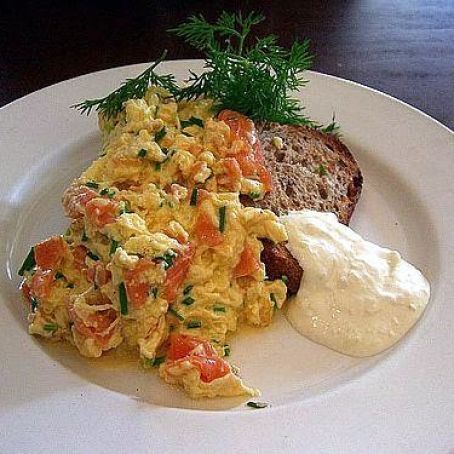 Scrambled Eggs with Lox and Cream Cheese