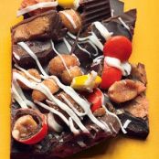 Halloween Peanut Butter and Toffee Candy Bark (Bon Apetit)