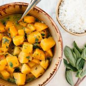 Butternut Squash in Fresh Green Curry