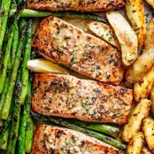 Sheet Pan Garlic Butter Baked Salmon