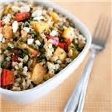 Peach & Walnut Barley Salad (S)