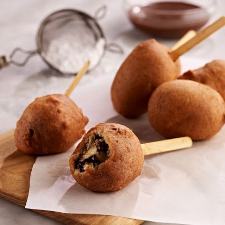 Deep-Fried Banana with Chocolate & Peanut Butter