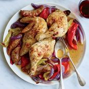 Roast Chicken with Sausage and Peppers