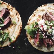 Steak Tacos with Cilantro-Radish Salsa