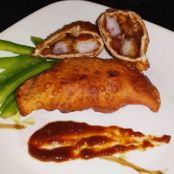 Shrimp Empanadas with Coconut and Guava Glaze