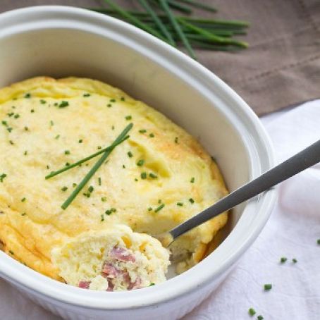 Omelette Casserole with Ham and Gruyere