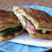 Grilled Chicken, Bacon & Smoked Gouda Panini with Pesto Mayonnaise
