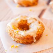 Baked Orange Coconut Banana Donuts with Orange Coconut Vanilla Cream Cheese Glaze