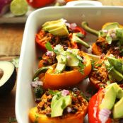 CAULIFLOWER RICE STUFFED PEPPERS