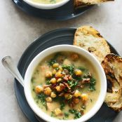 Chickpea Soup With Kale and Bacon