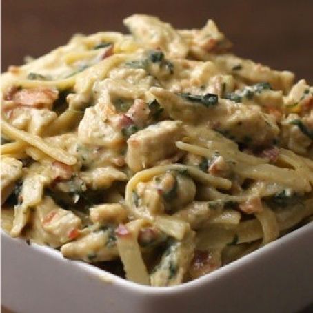 Chicken Bacon Florentine Fettuccine