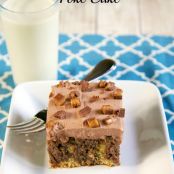 Chocolate Peanut Butter Poke Cake