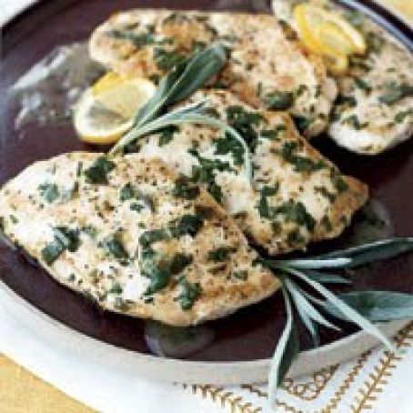 Skillet Chicken with Lemon-Sage Sauce