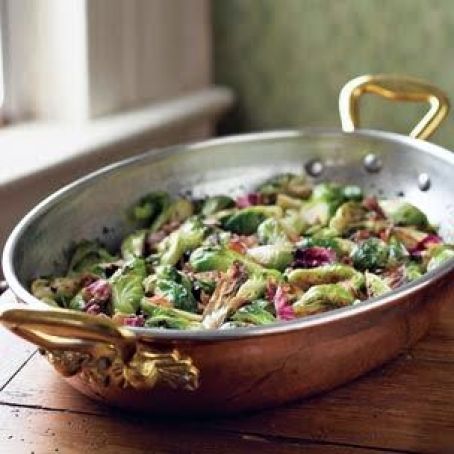 Brussels Sprouts with Radicchio & Pancetta