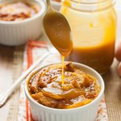 Peach Caramel Bread Pudding