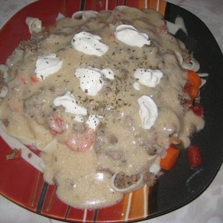 Spicy Sausage and Noodles