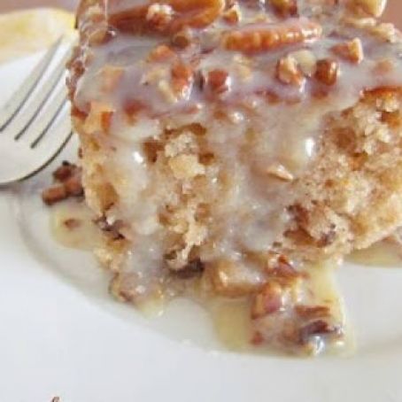 Southern Pecan Praline Cake with Butter Sauce