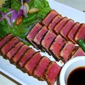Spice-Rubbed Seared Tuna Steaks with Balsamic Reduction