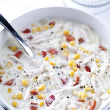 Creamy Corn & Turkey Soup