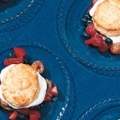 Mixed Berry Shortcakes w/Vanilla Whipped Cream