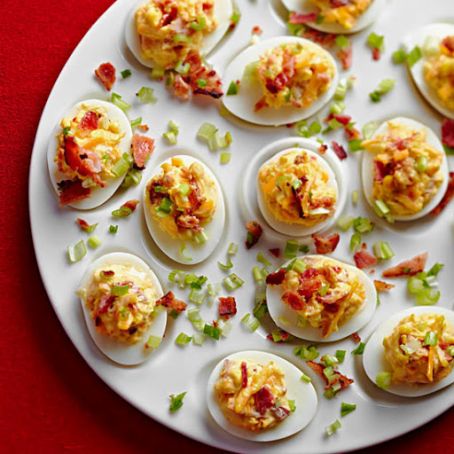 Bacon and Cheese Deviled Eggs