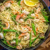 Shrimp Scampi Pasta with Asparagus