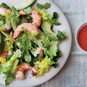 Avocado-and-Shrimp Salad with Red Goddess Dressing
