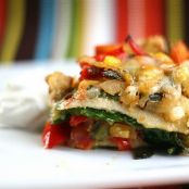 Stacked Roasted Vegetable Enchiladas