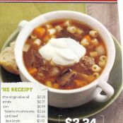 BEEF & PORTOBELLO MINESTROGANOFF