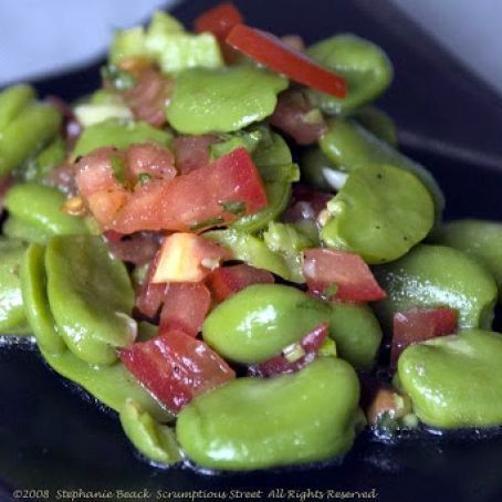 Fava Bean and Tomato Salad