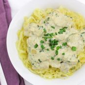 Creamy Mushroom Spaghetti Squash