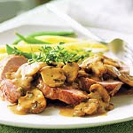 Pork Tenderloin with Mushroom Pan Sauce