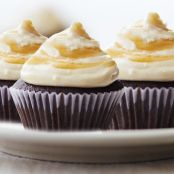 Salted Caramel Devil’s Food Mini Cupcakes